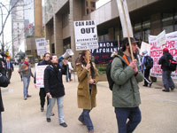Emergency Picket in Response to death of  Canadian Soldiers in Afghanistan. March 6 2006.